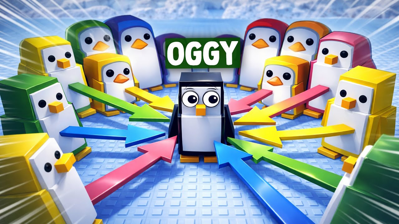I Played The Funniest GAME Knockout PENGUIN 🤣ft.Oggy)