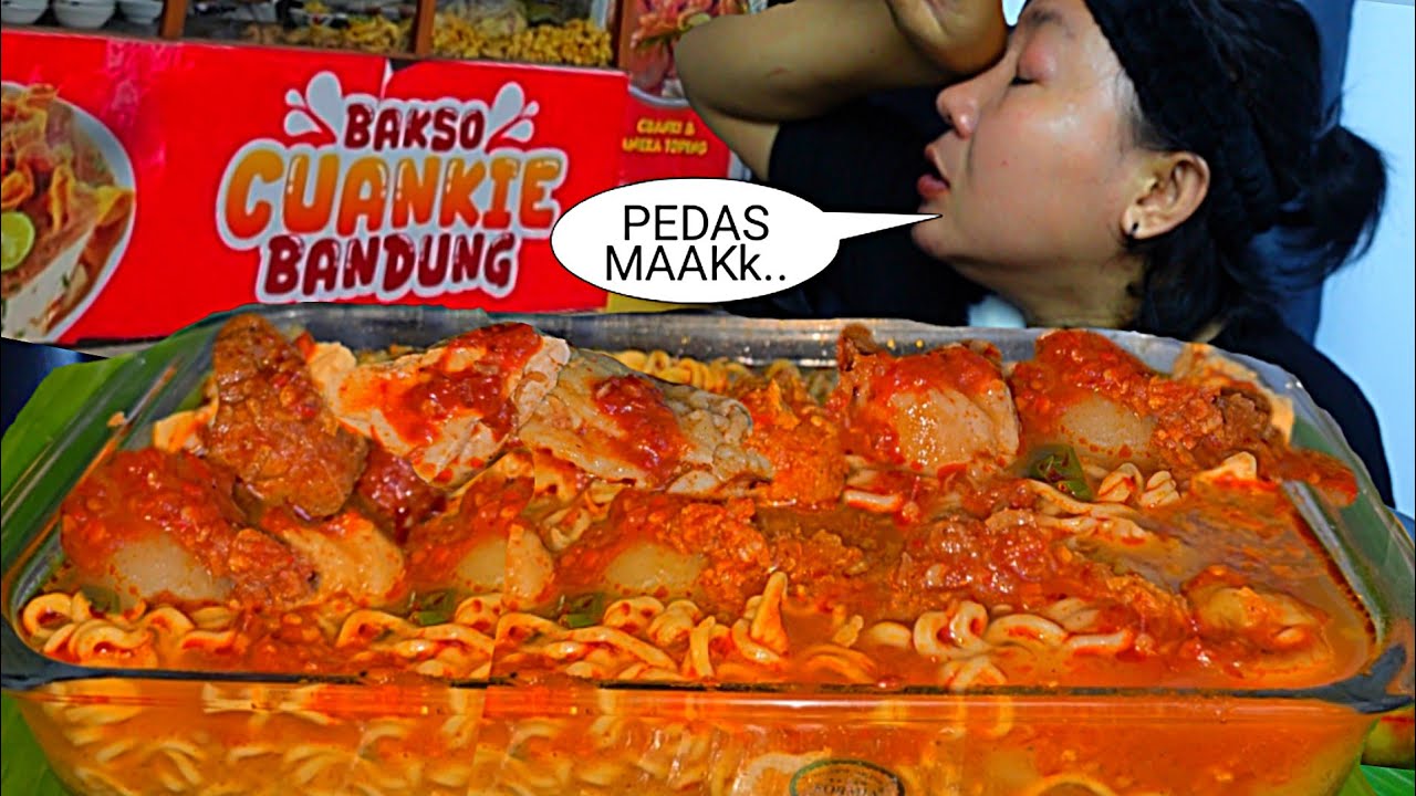 PEDAS MAKk..🥵BAKSO CUANGKI ASLI BANDUNG , 🤤‼️BERBUKALA DENGAN YANG PEDAS 😁