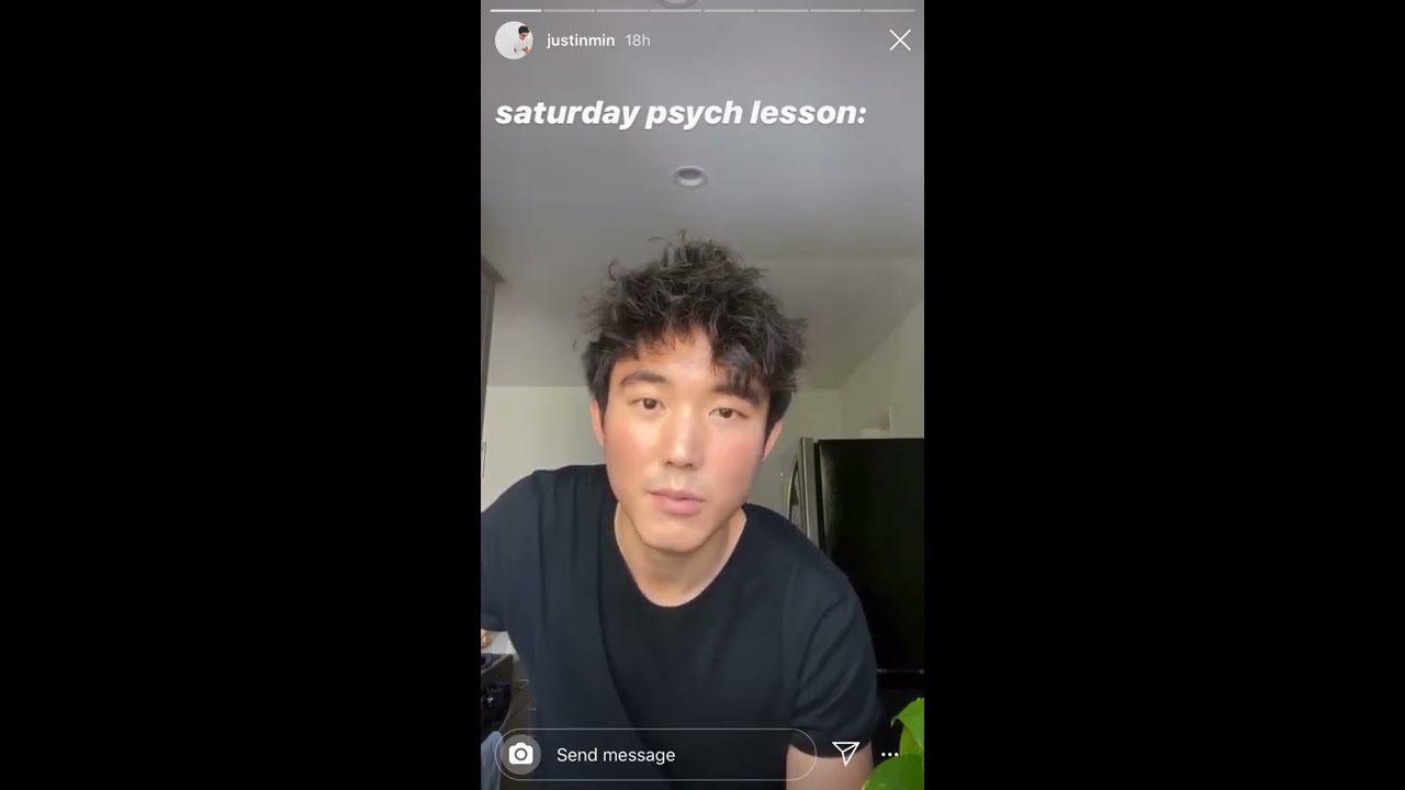 JUSTIN MIN Instagram Story (April 5, 2020)