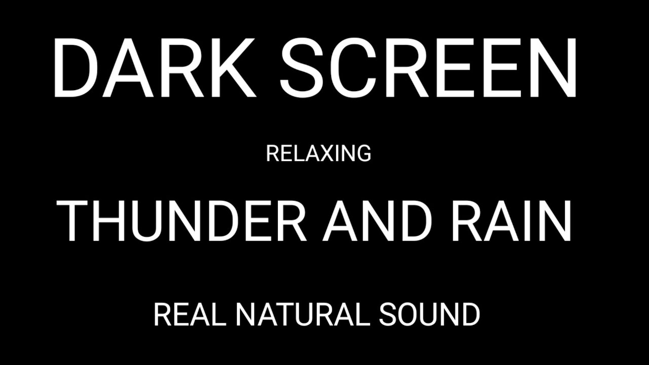 Black Screen 5 Hours | heavy rain and thunderstorm sounds for