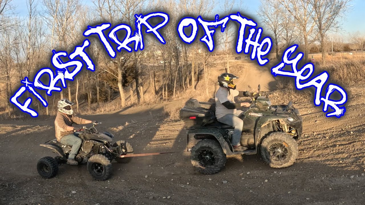 First ride of the season, Making a trip to Fort Dodge, Ia.. Track and trail riding. Sport quads.