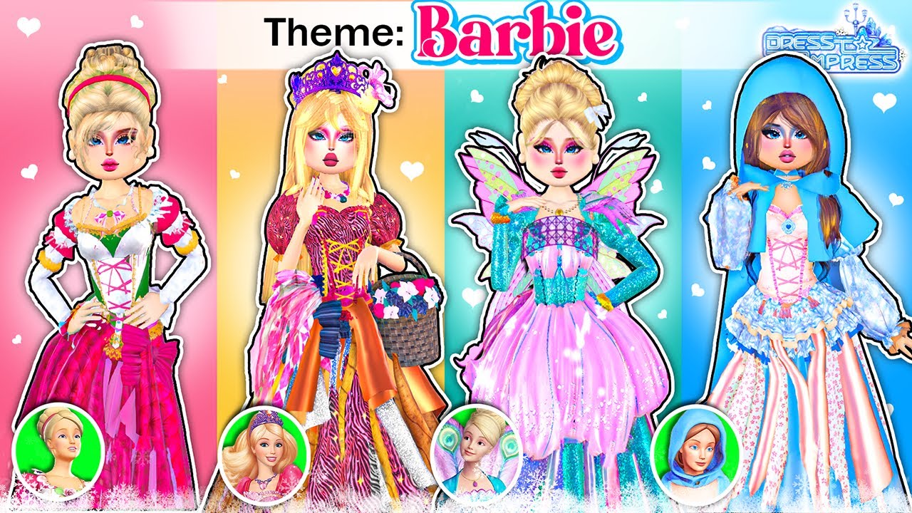 Buying Princess Barbie Themes in DRESS to IMPRESS...!!! Roblox Pretty Dti