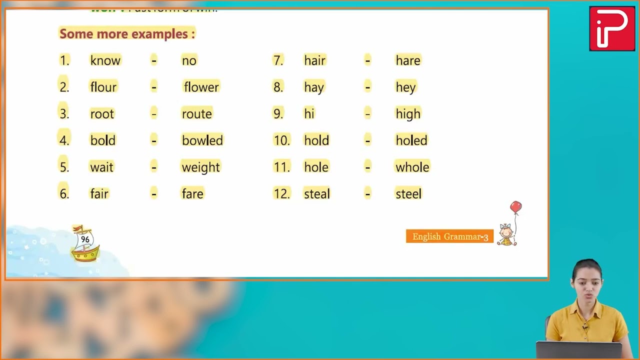 Ch 21 | Pan India | Grammar | Class 03 | Homophones | For children