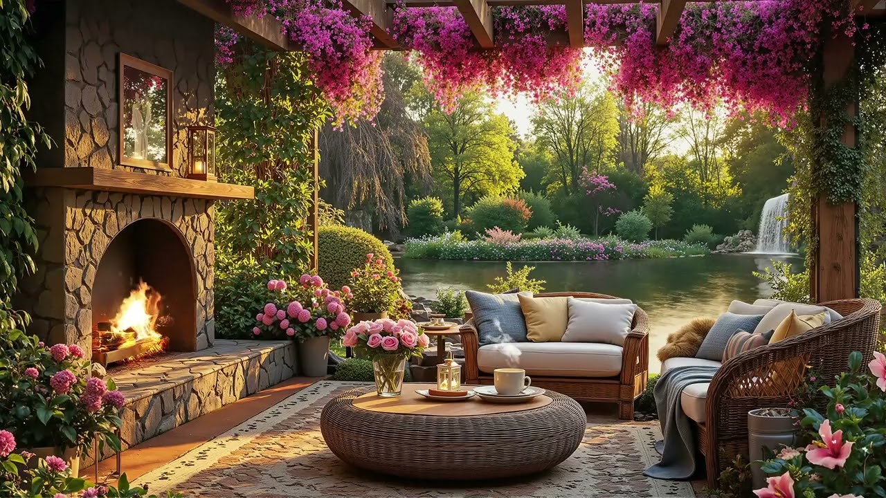 Calm Spring Jazz Cafe ☕ Peaceful Background Music for Daily Inspiration