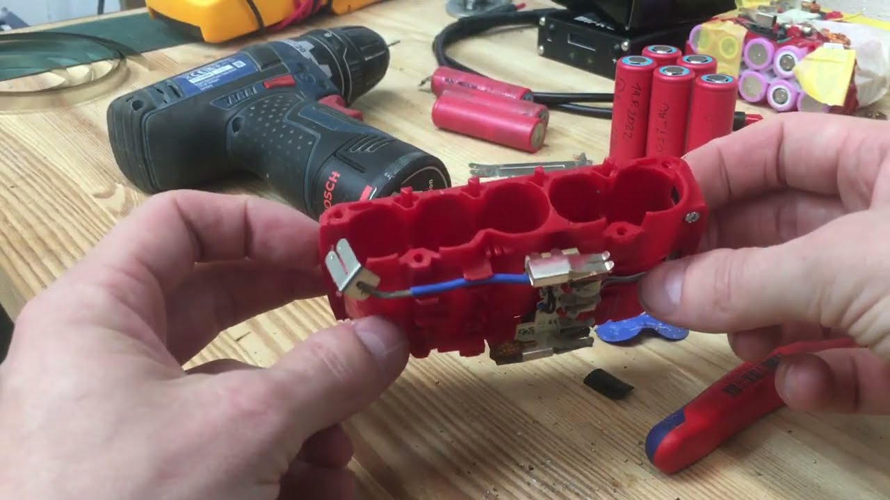 Bosch battery rebuild  - GBA 18V 2Ah rebuild 5S1P (no commentary)