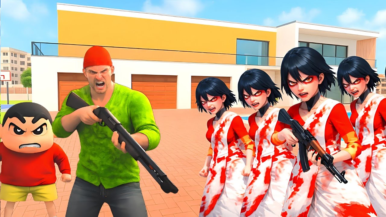 😱 Jack & Shinchan Fight with Kamla Gang 🔥 Indian Theft Aura Simulator 🥰 