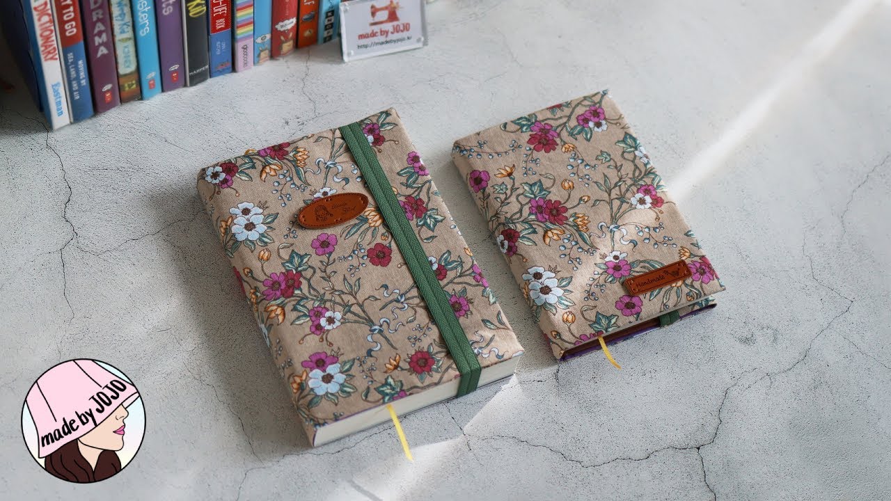 How to easily make a Fabric Book Cover the size you want l gift idea  @madebyjojo