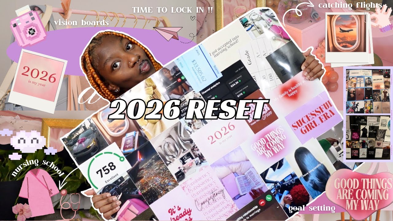 COME RESET WITH ME FOR 2026 ✨🗒️ | VISION BOARD, Reflecting, Goal setting, etc 