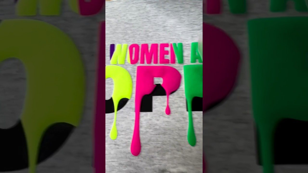 🎨 HTV layering with Black Siser EasyWeed and PARART 3D Puff HTV #3Dpuff #parart #puffvinyl #puffhtv