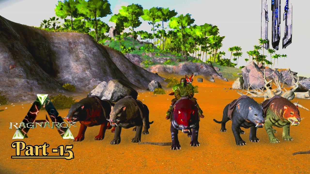ARK Ragnorok Game Play Video 🎯/ Part -15 / Teaming Sabertooth Army 🪖 !!
