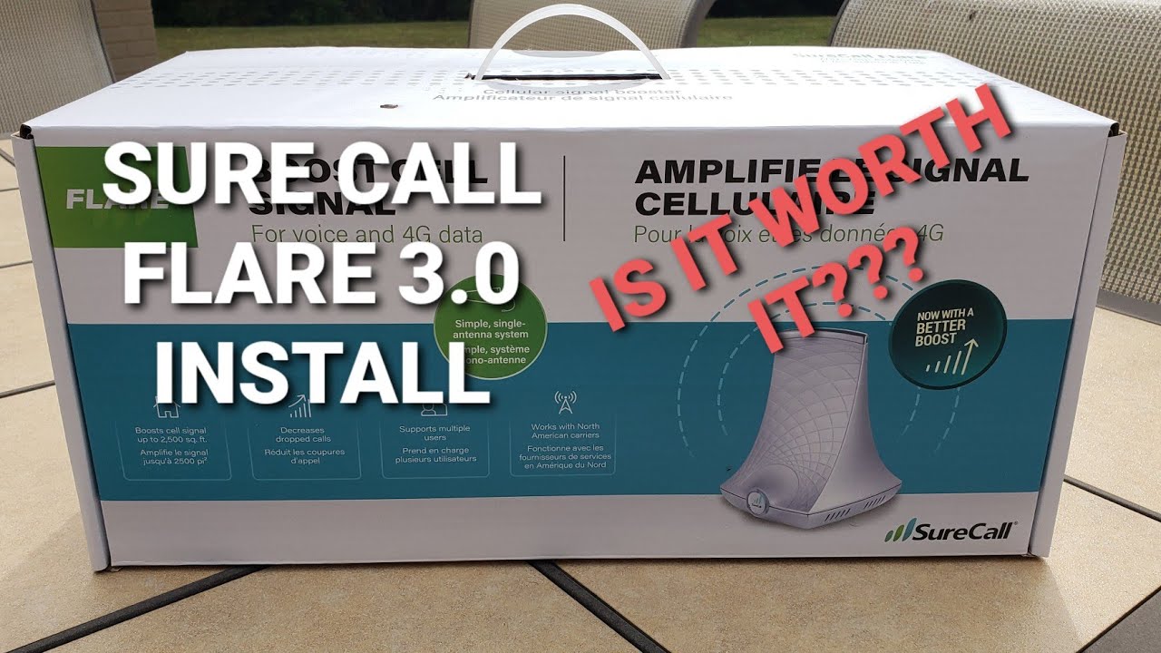 sure call flare 3.0 cell signal booster installation review boost 4G LTE cell phone better service