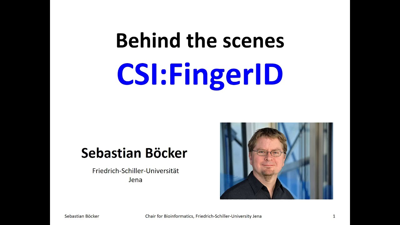 CSI:FingerID behind the scenes