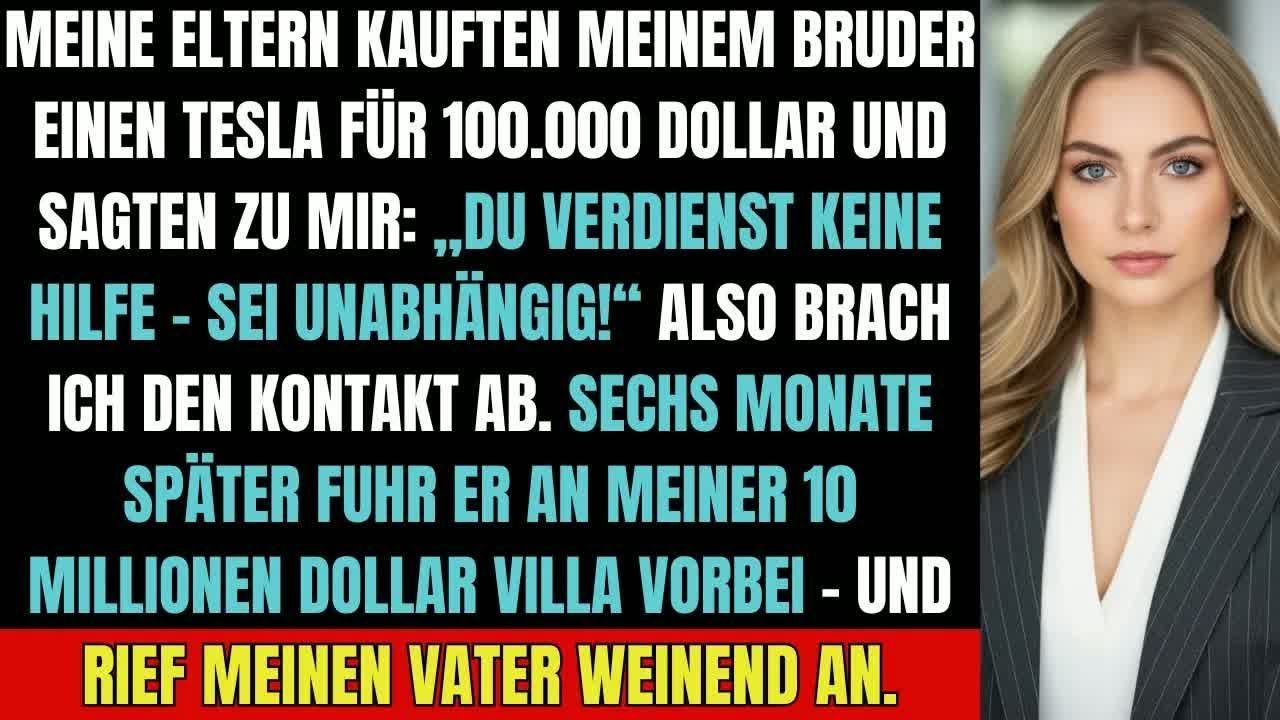 Meine Eltern kauften meinem Bruder ein Tesla – und sagten mir, ich solle „selbst klarkommen“