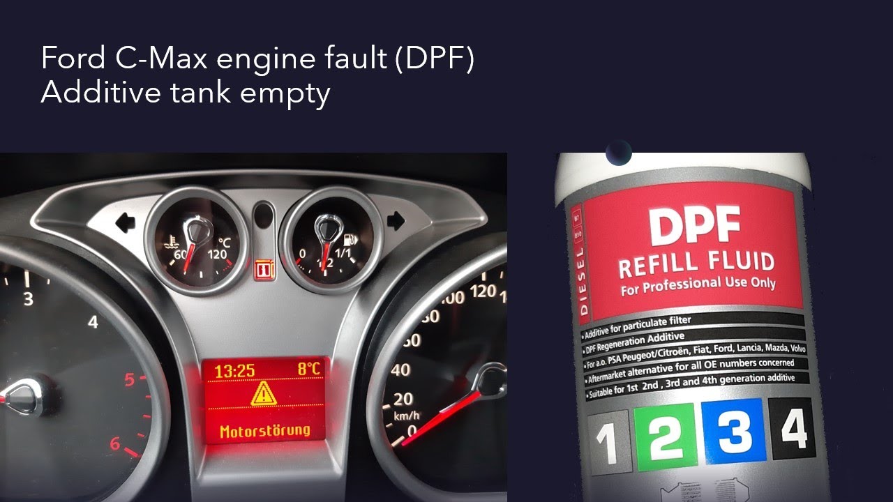 Неисправность двигателя Ford C-Max (DPF) Бак для присадки пуст