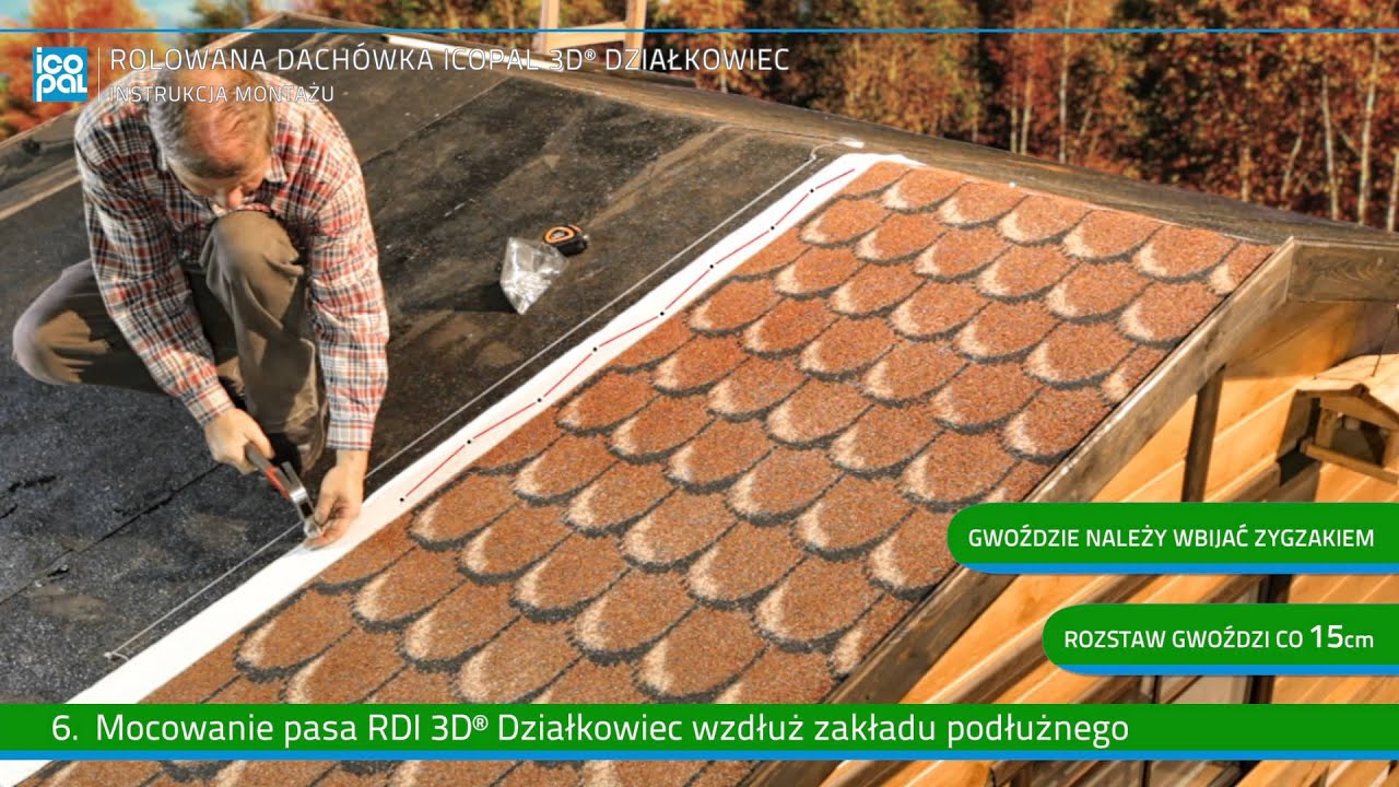 Rolowana Dach&oacute;wka Icopal 3D&reg; Działkowiec - Instrukcja Montażu