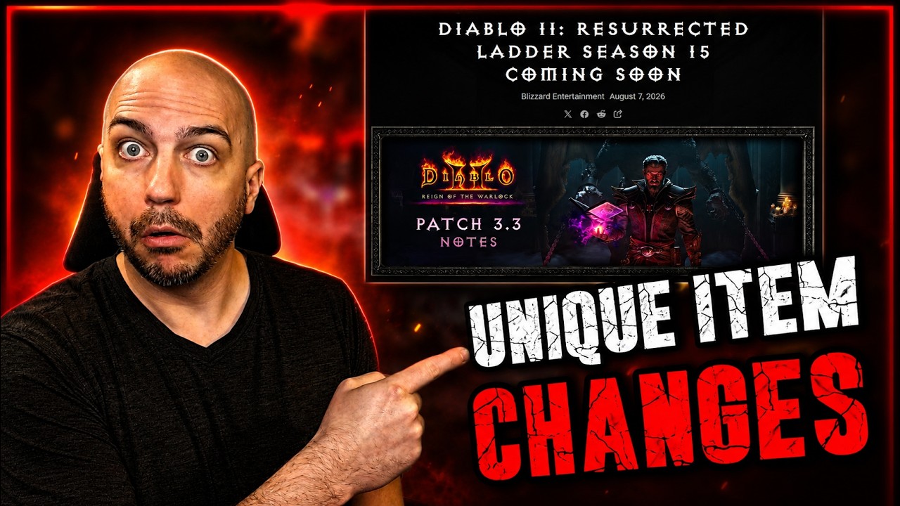O M G, ZMIENIAJĄ NIEKT&Oacute;RE UNIKATY w 15. sezonie - Diablo 2 Resurrected