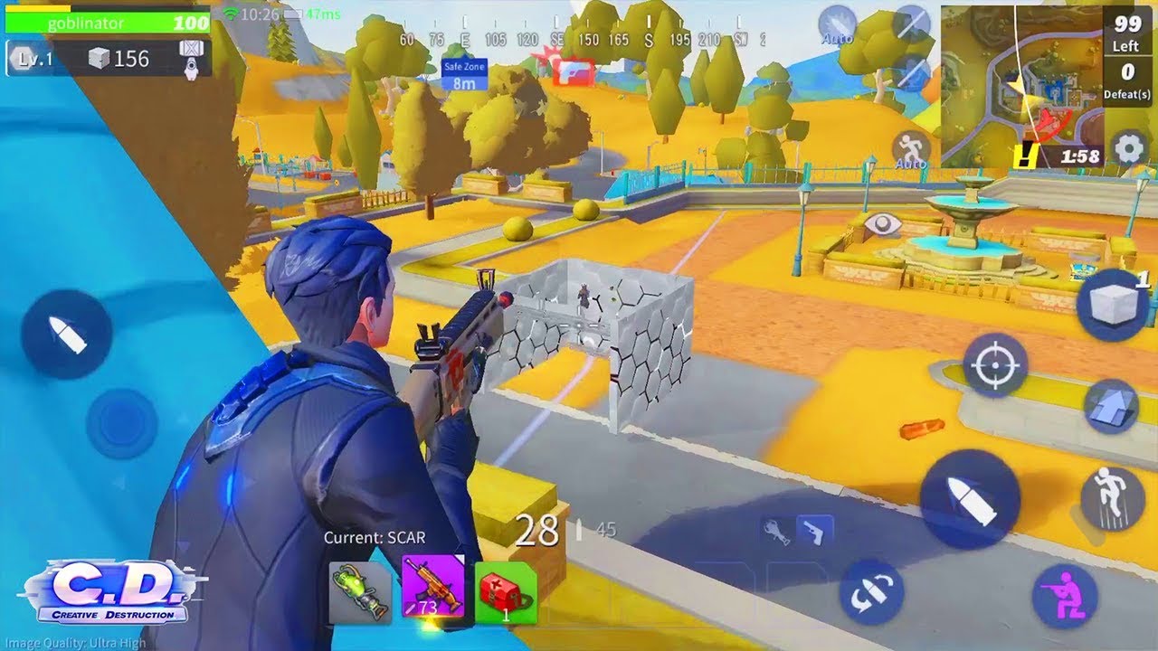 NEW MOBILE BATTLE ROYALE SURVIVAL GAME (CREATIVE DESTRUCTION)