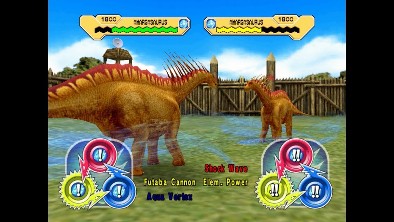 Dinosaur King Arcade Game 恐竜キング - Amargasaurus X Torosaurus VS the Alpha Fortress [Hard]