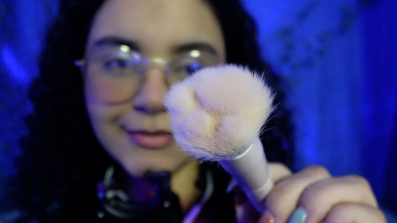 ASMR 15 MINUTOS DE SONS DE BOCA COM  TOQUE NA TELA  E PINCEL