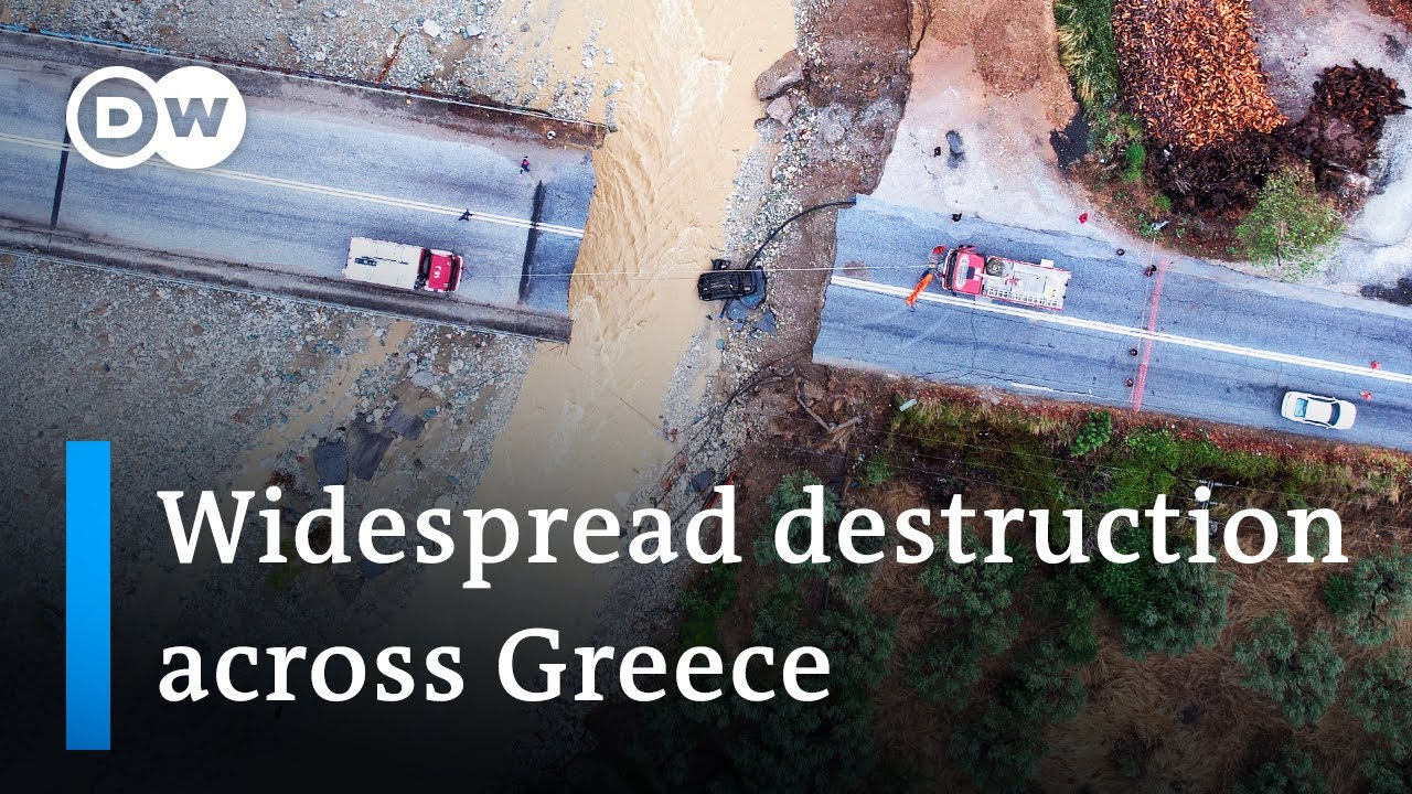 Greece rescue services still struggle to reach residents affected by floodwaters | DW News