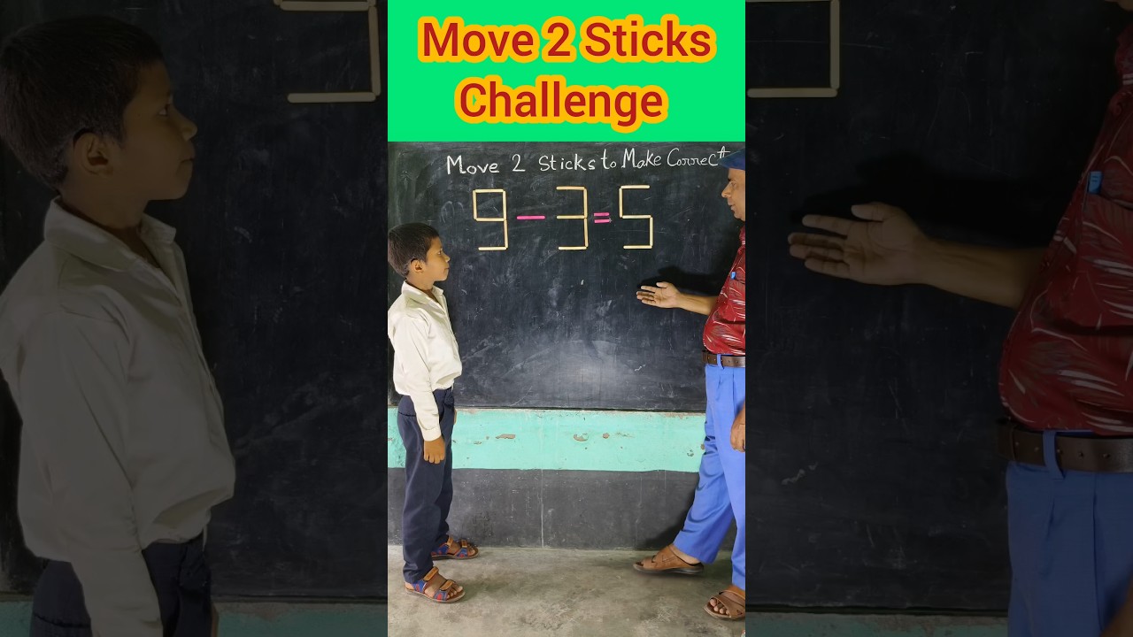 Move 2 Sticks Challenge 🤯🤔 #short #education #maths #students #teacher #ytshorts #trending