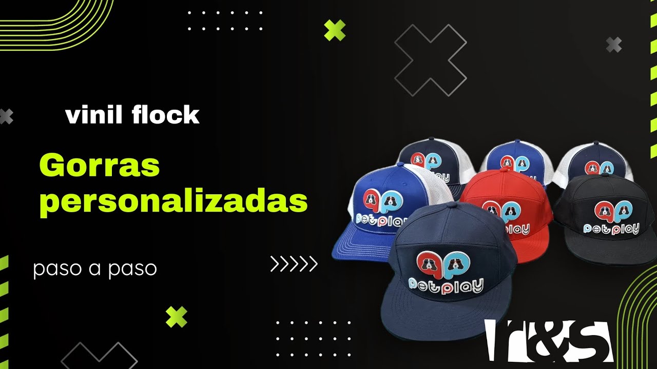 Personalizando gorras con vinil flock