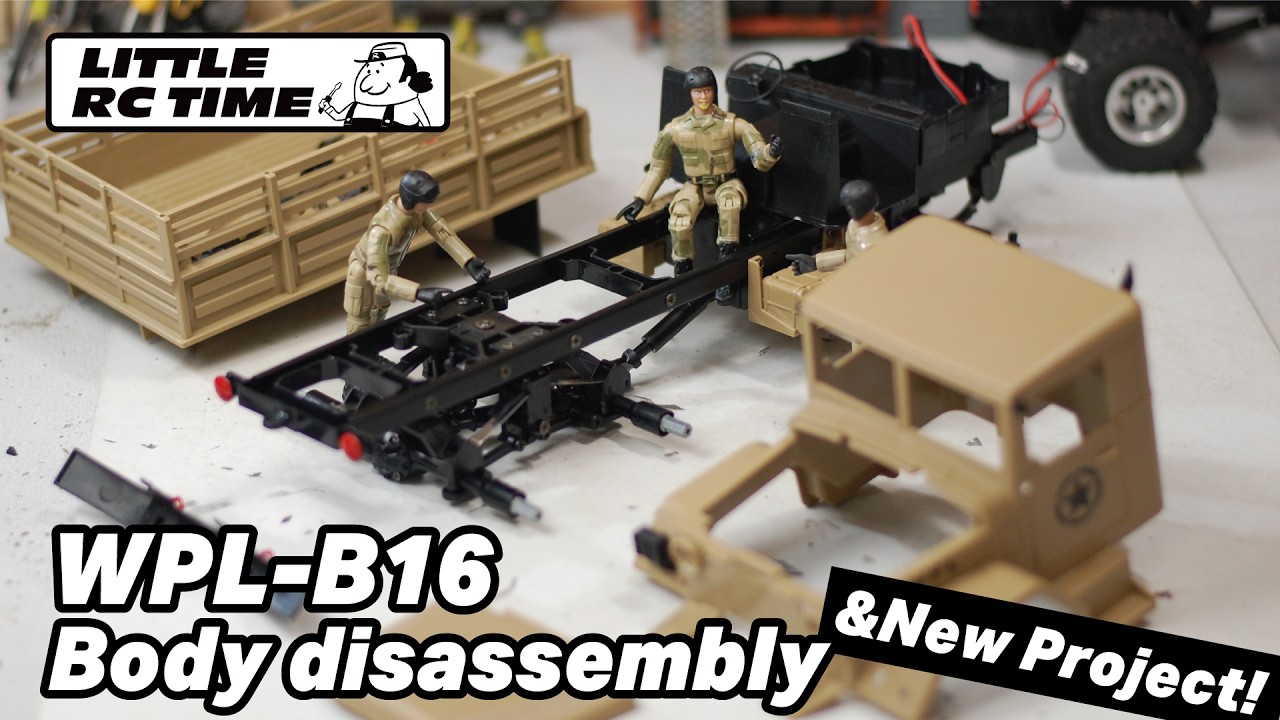 ボディの外し方（B14 & B16）と、新プロジェクトスタート（前半）と、ラジキャン動画のダダ流し（後半）【LTTILE RC TIME】B14のカスタム～その1～