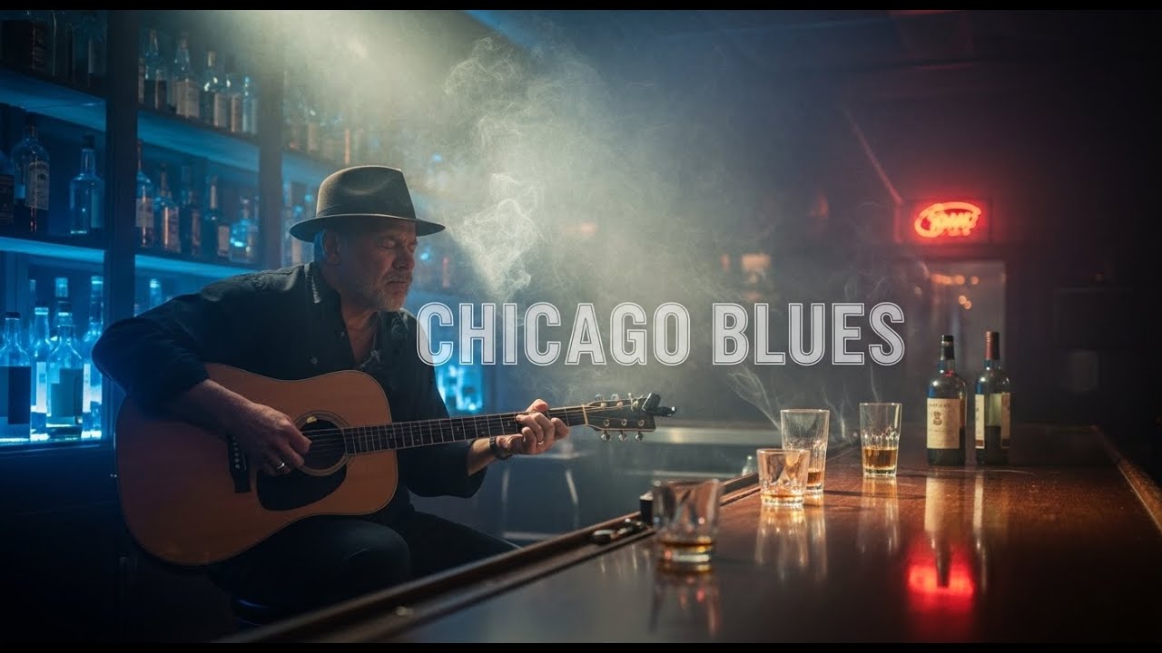 Chicago Blues Slow Playlists – Emotional Guitar for Broken Heart Nights