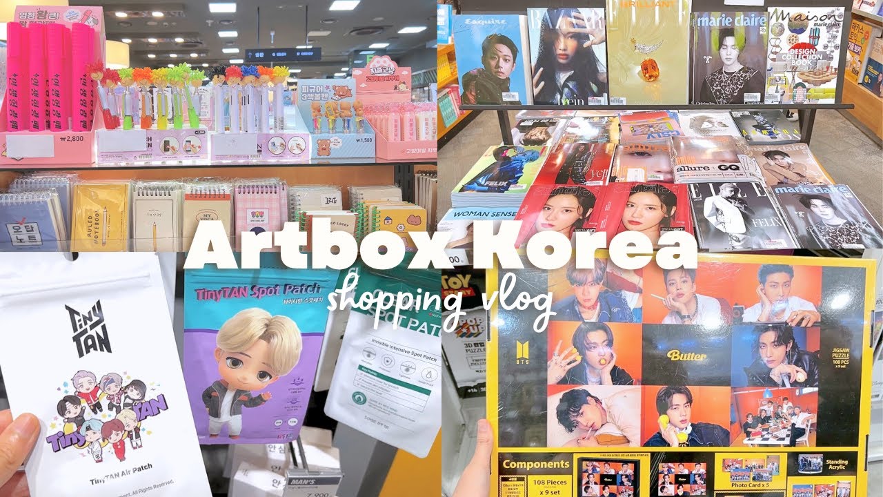 Shopping at Artbox Korea! Korean souvenirs and cute stuff in Korea🇰🇷 BTS puzzle