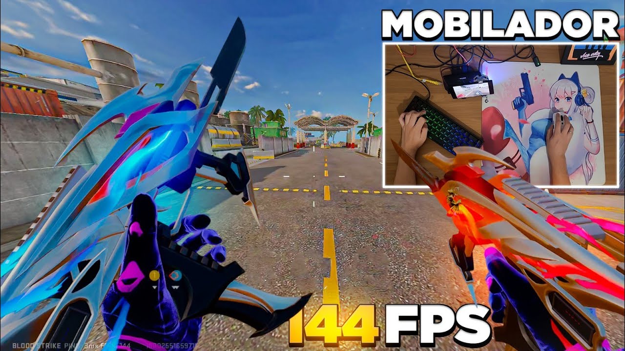 🔥 MOBILADOR COM UZI BLEACH NO BLOOD STRIKE A 144 FPS !!!🔥 + FACECAM!