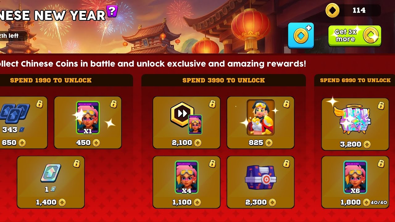 Chinese New year Event Free Holly Chest reward ( Frag Pro Shooter)