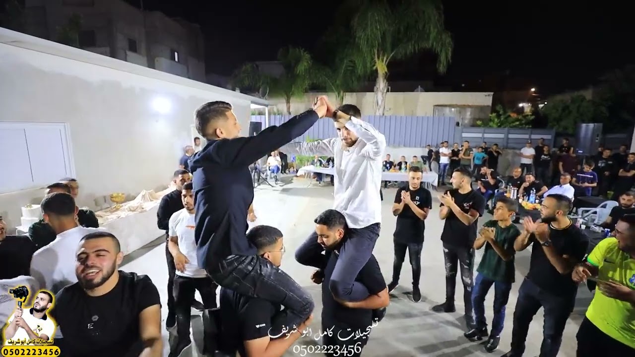 اجمل استقبال للعريس خالد ابو العسل مع الفنانين محمود كيال و مؤمن ابو عابد