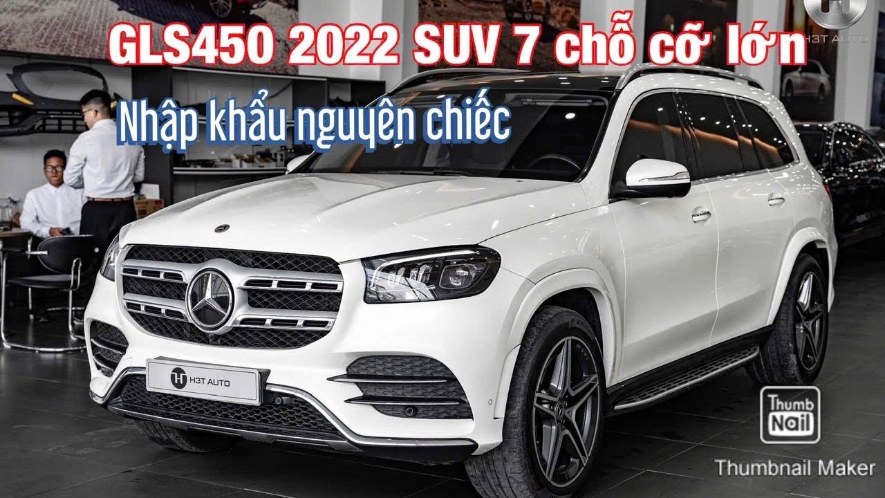 GLS450 2022 màu trắng SUV gầm cao 7 chỗ cỡ lớn hợp lý tại H3T Auto