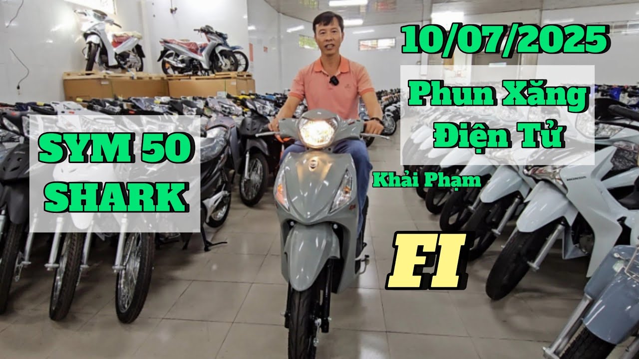 SYM SHARK 50: được trang bi hệ thống FI + màu Xám Xi Măng tuyệt đẹp. CH Mai Duyên. Khải Phạm #50cc
