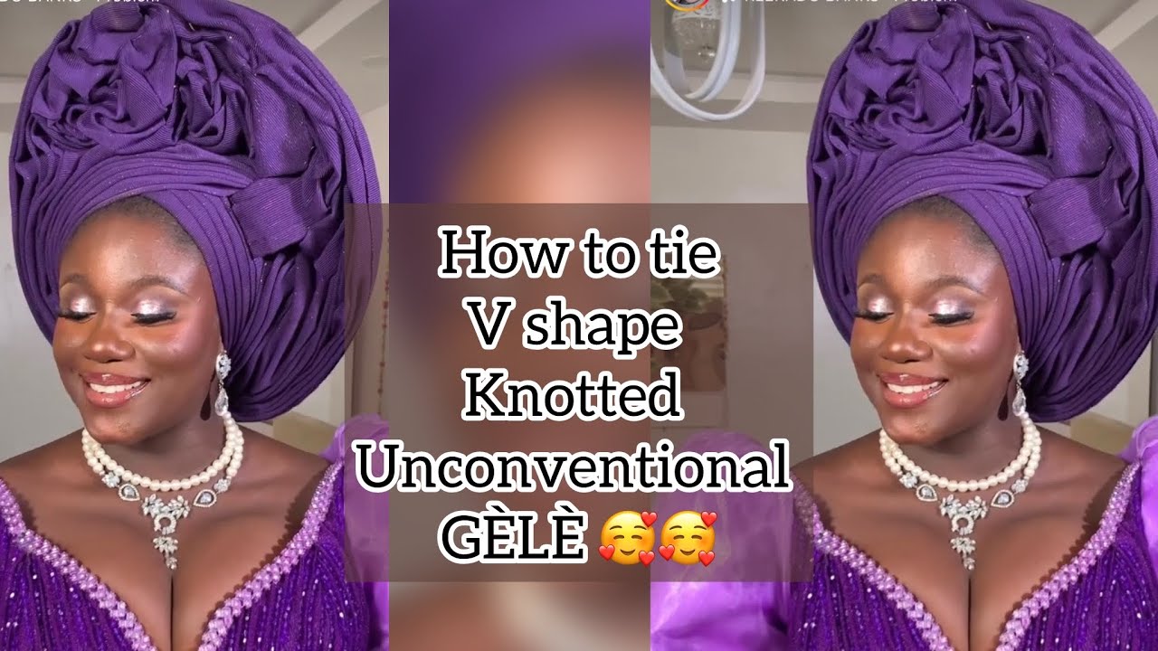 How to tie knotted unconventional GÈLÈ with ease🥰🥰 #gele  #fashion  #fashionwigs   #wigs  #fyp