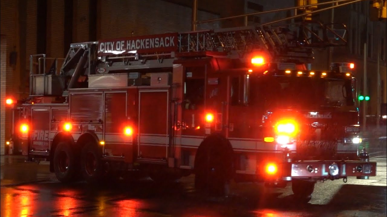 Hackensack Fire Department Ladder 1 & Car 311 Responding 9/24/23