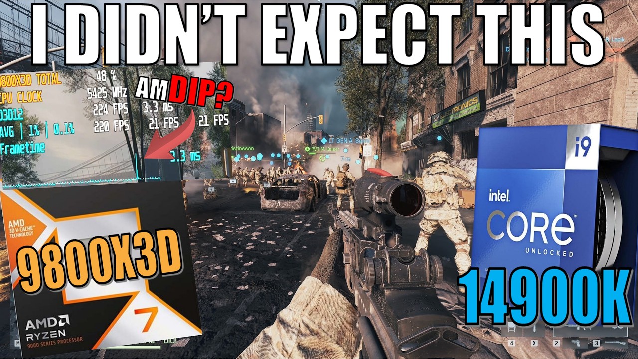 Шумиха вокруг 3D-кэша раскрыта? 9800X3D против 14900K в Battlefield 6