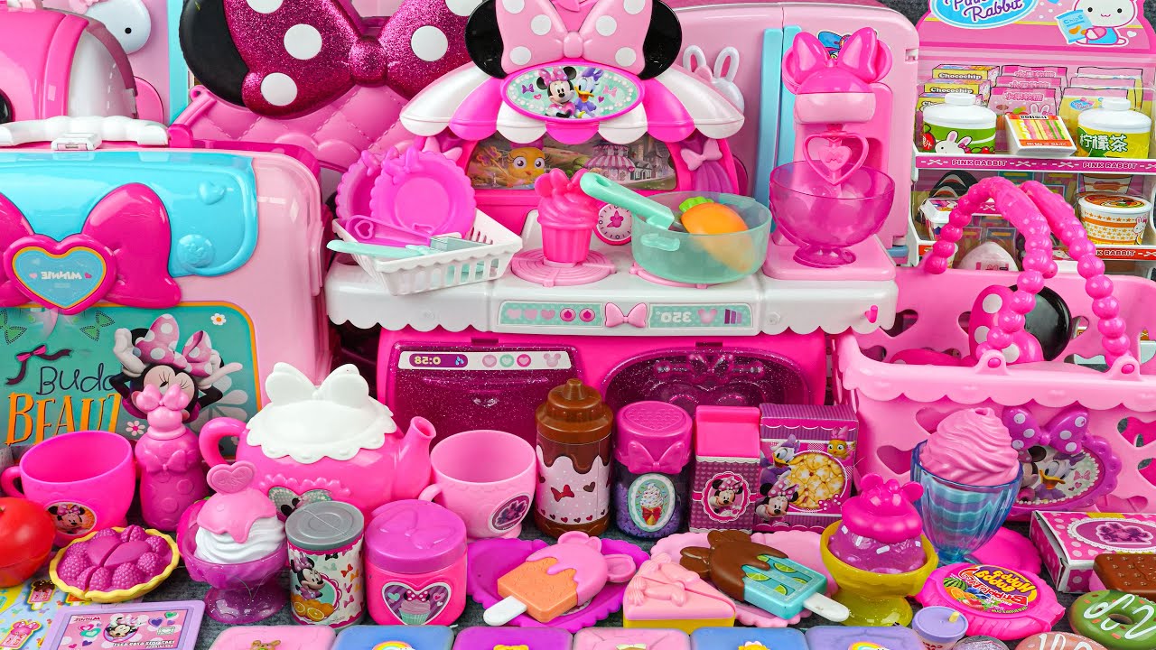 60 Minutes Ultimate Cooking Toys Playset, Unboxing Minnie Mouse Kitchen Collection | Tina Review