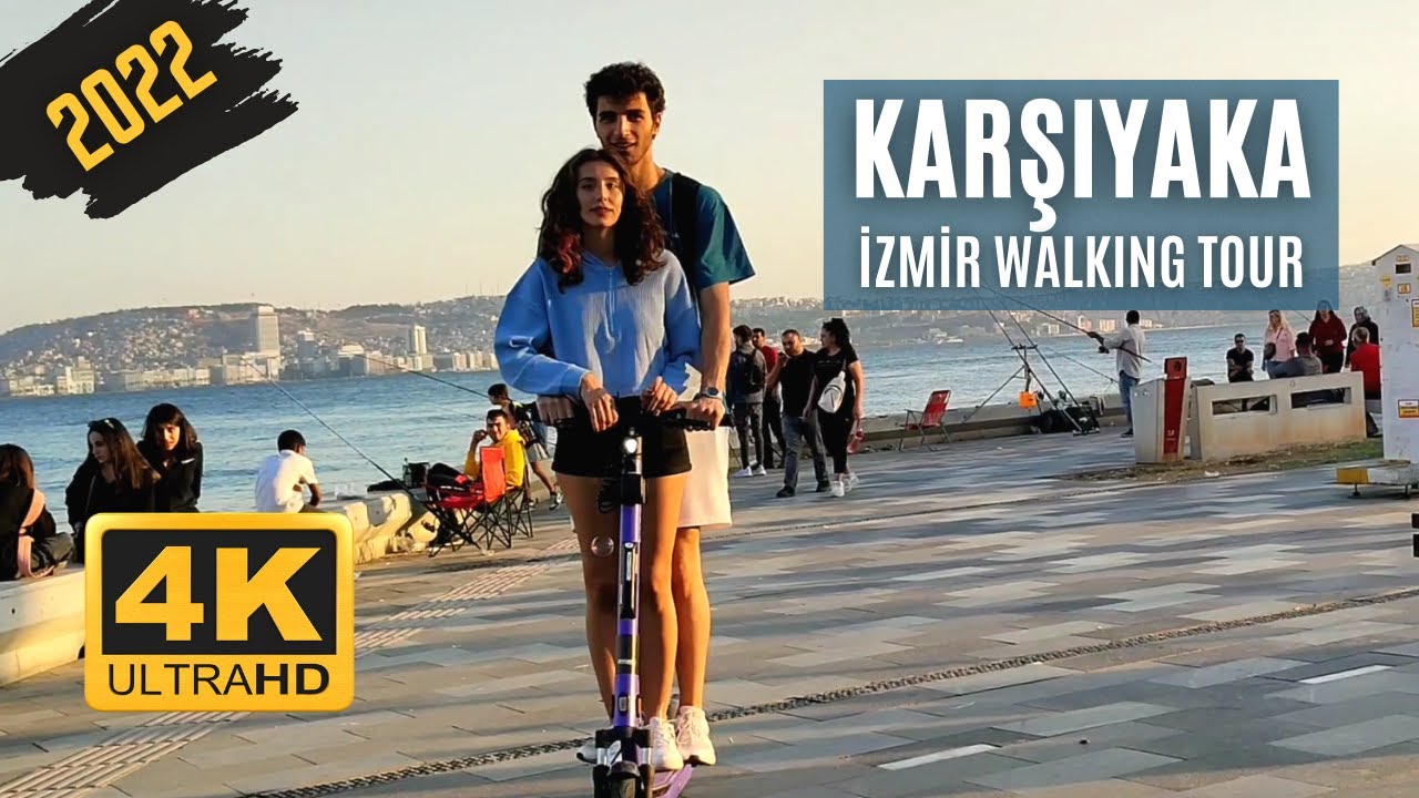 Karşıyaka Walking Tour #1 | İzmir Turkey | 4K UHD 60fps | Turkey Travel 2022