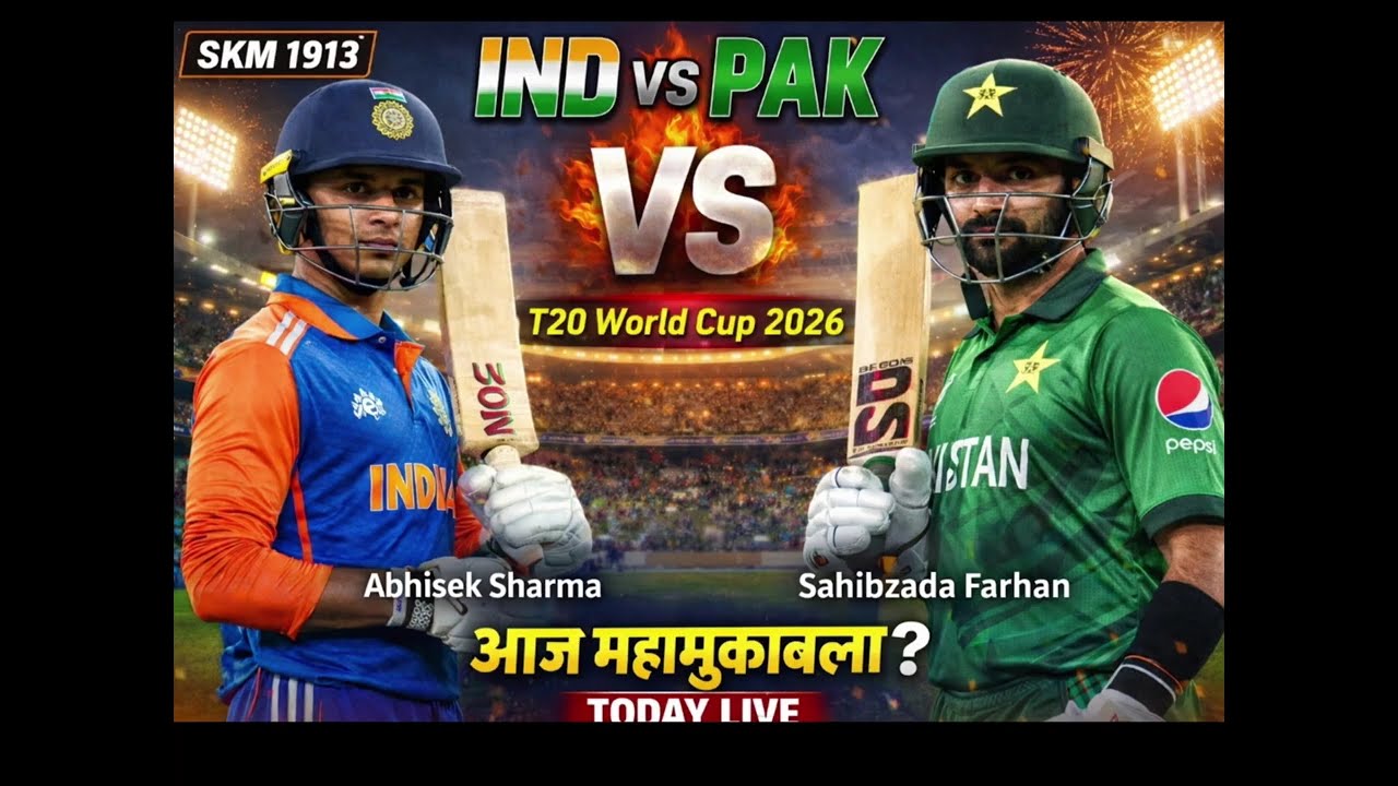 IND vs PAK T20 World Cup 2026 🔥 Today  Match | India vs Pakistan Rivalry Match | SKM1913