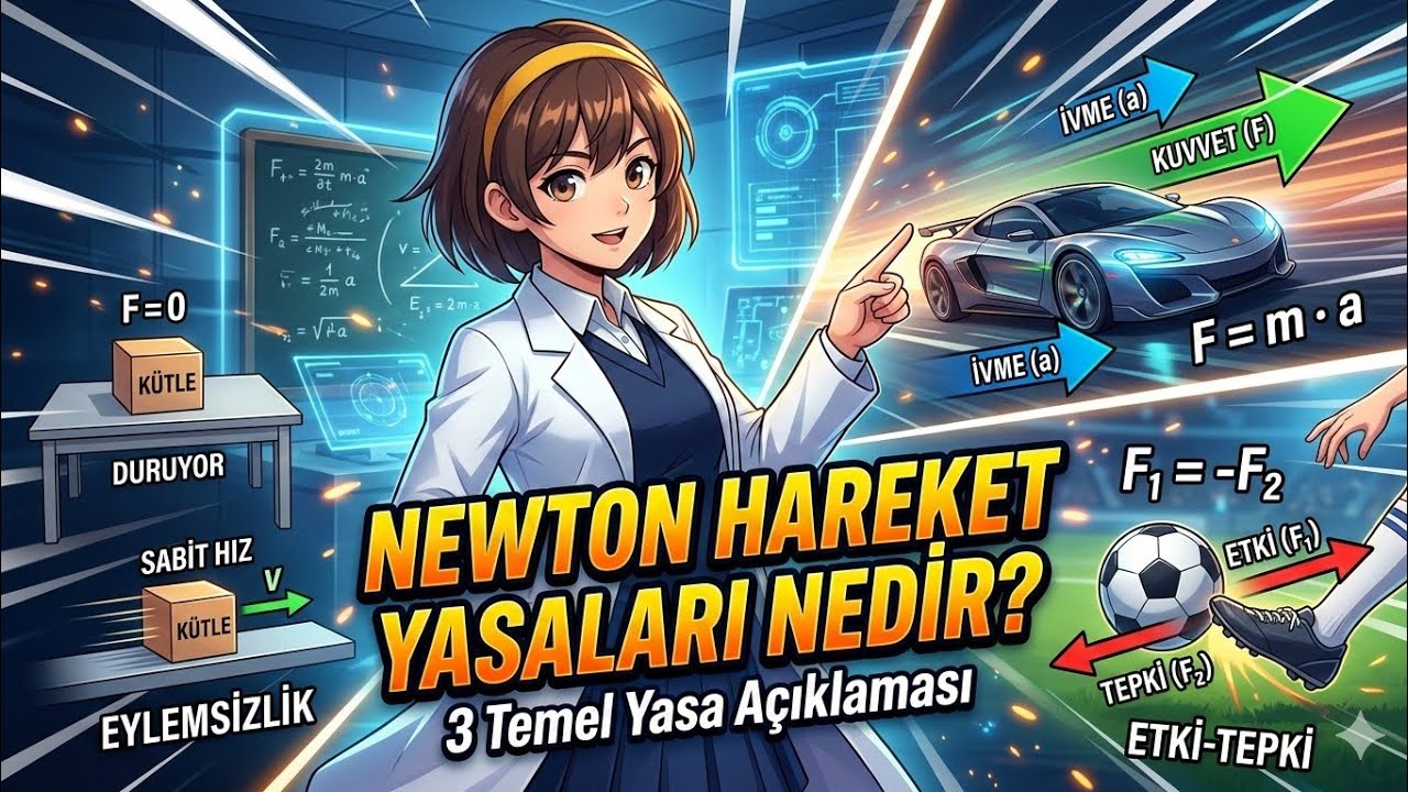 Newton’un Hareket Yasaları Nedir? | Fizik 1| Basit ve Anlaşılır Anlatım