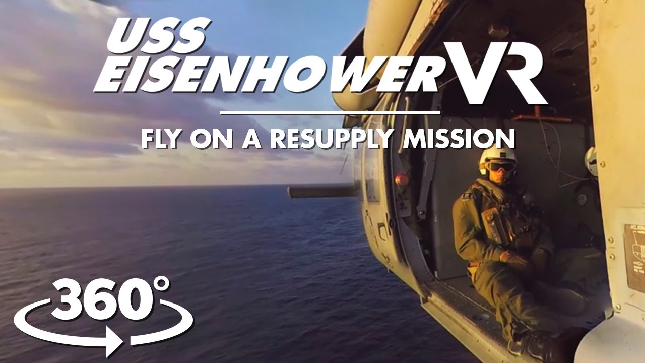Fly in a chopper for a rare look at aircraft carrier resupply mission in VR