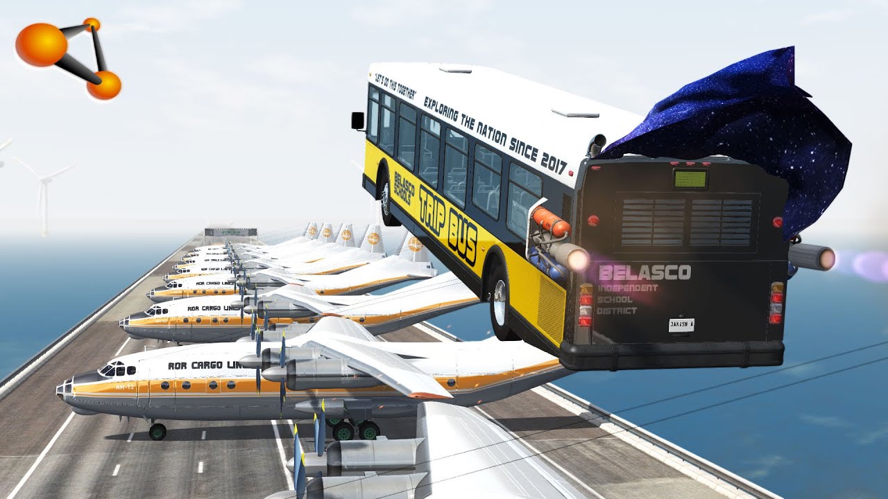 BeamNG.drive - Jumping Over a Long Distance Challenge