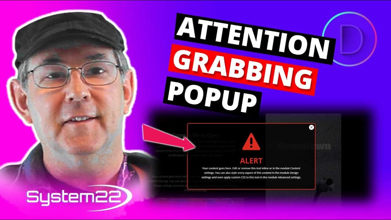 Divi Theme Popup Notification On Page Load 👍👈👍