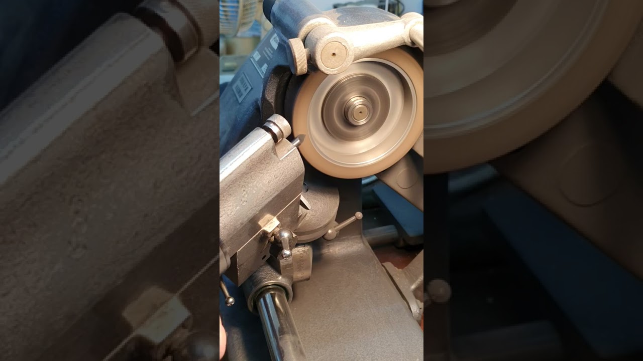 grinding a carbide, 70° angle, single edge engraving cutter (D bit)