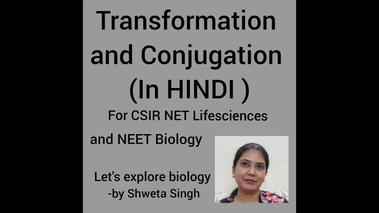 Transformation and Conjugation in Bacteria. In HINDI. For NEET and CSIR NET.