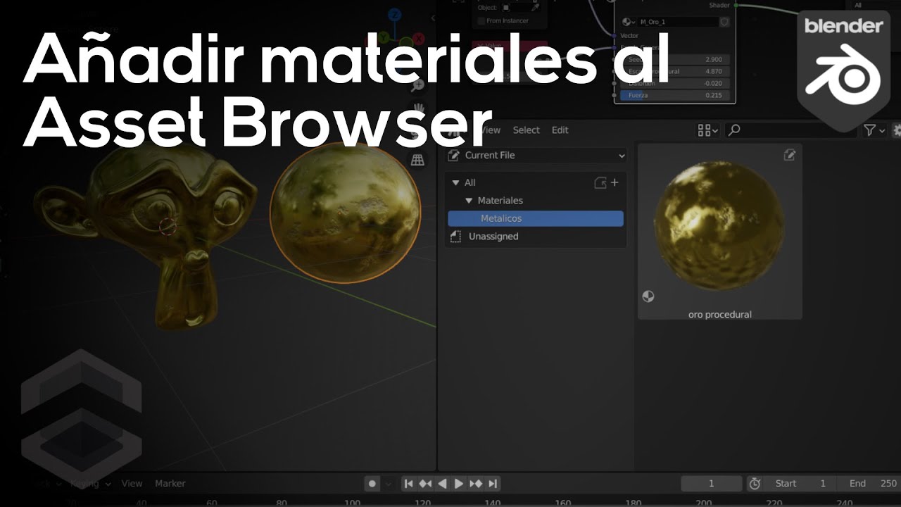 (3/3) Crear Nuestro Primer Asset de Material en Blender 3.2 - Shading Nodes