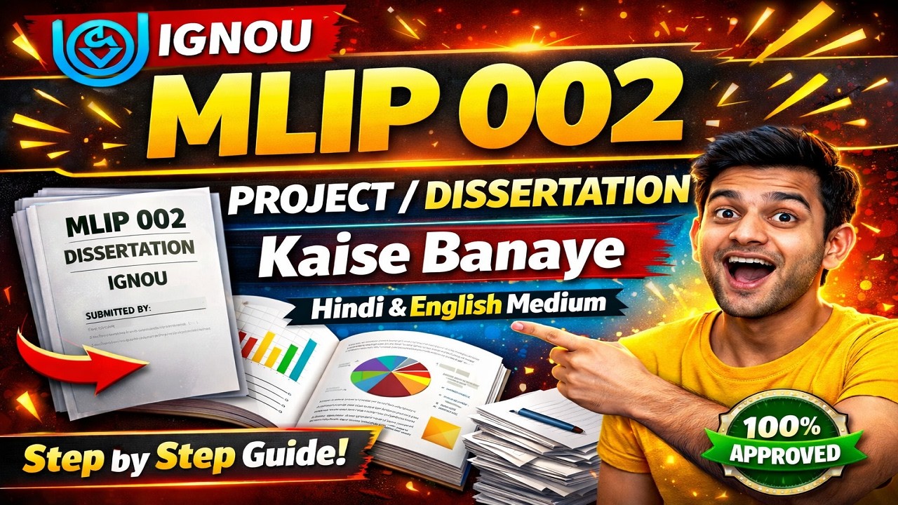 IGNOU Mlis Mlip 002 project 2026 - Synopsis and Report | Mlip 2 project | How to make mlip 2 Project