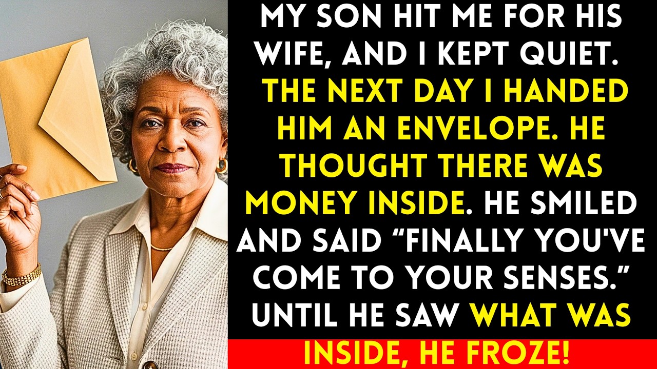 My Son Hit Me For His Wife The Next Day I Gave Him An Envelope - When He Saw What Was Inside He..