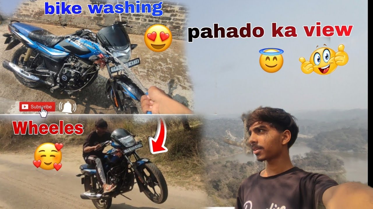 Pahado ka view || hamne ki bike washing whelss marne meg bhut maja aya pahado ki coti par chade ham|